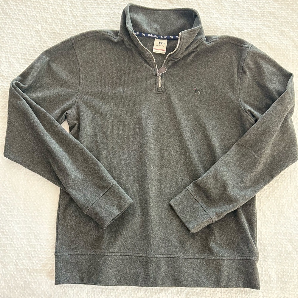 Men's Gray Quarter-Zip Sweater